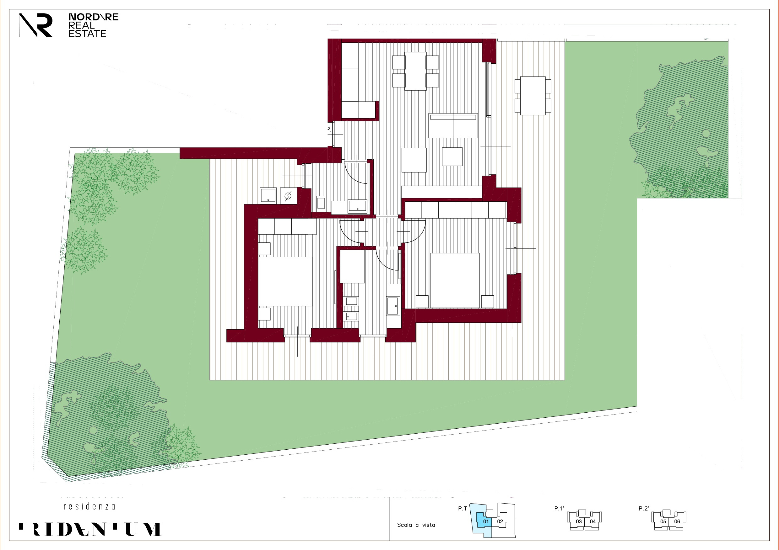 Residenza Tridentum - Trilocale al piano terra con giardino