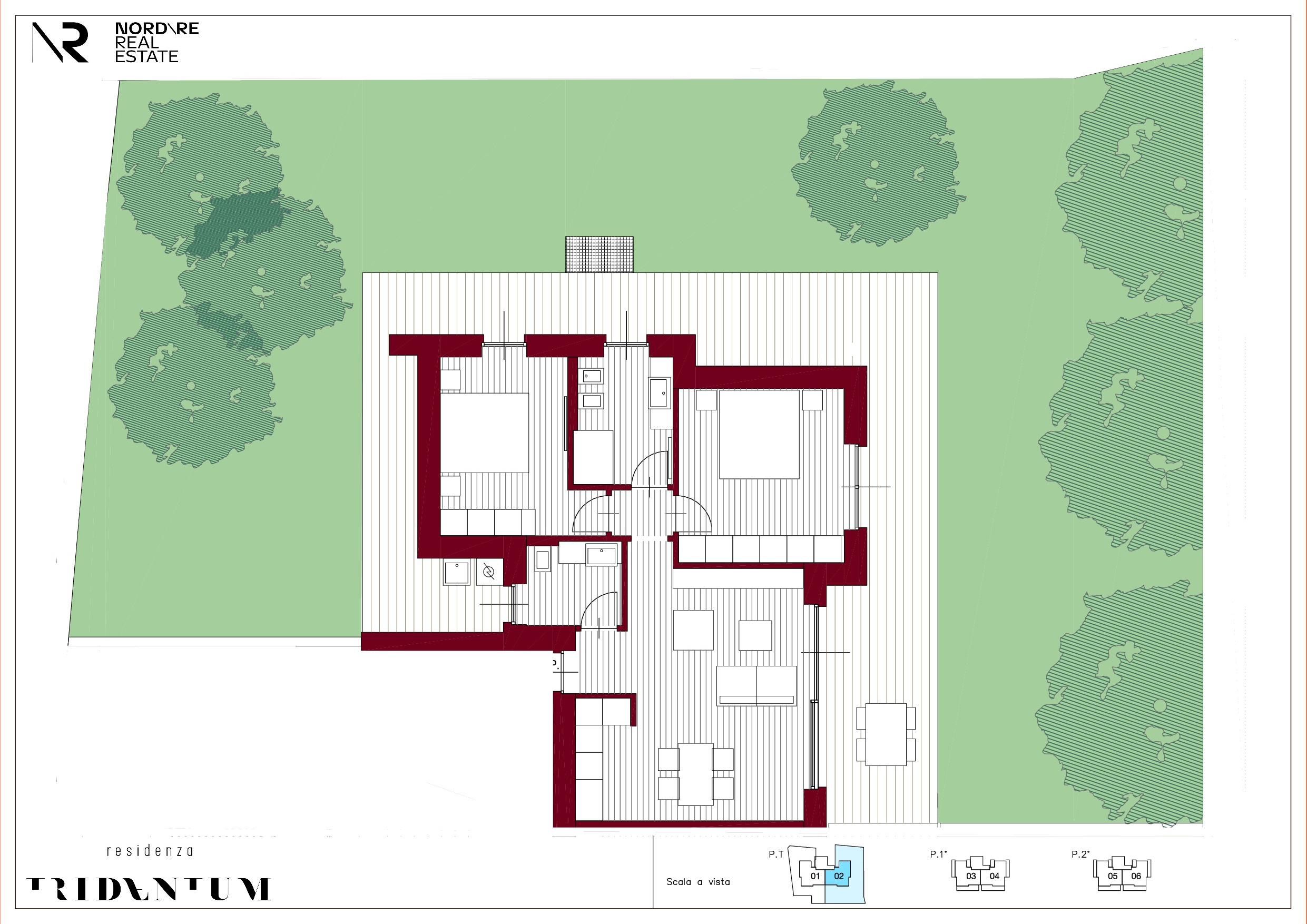 Residenza tridentum - Trilocale al piano terra con giardino