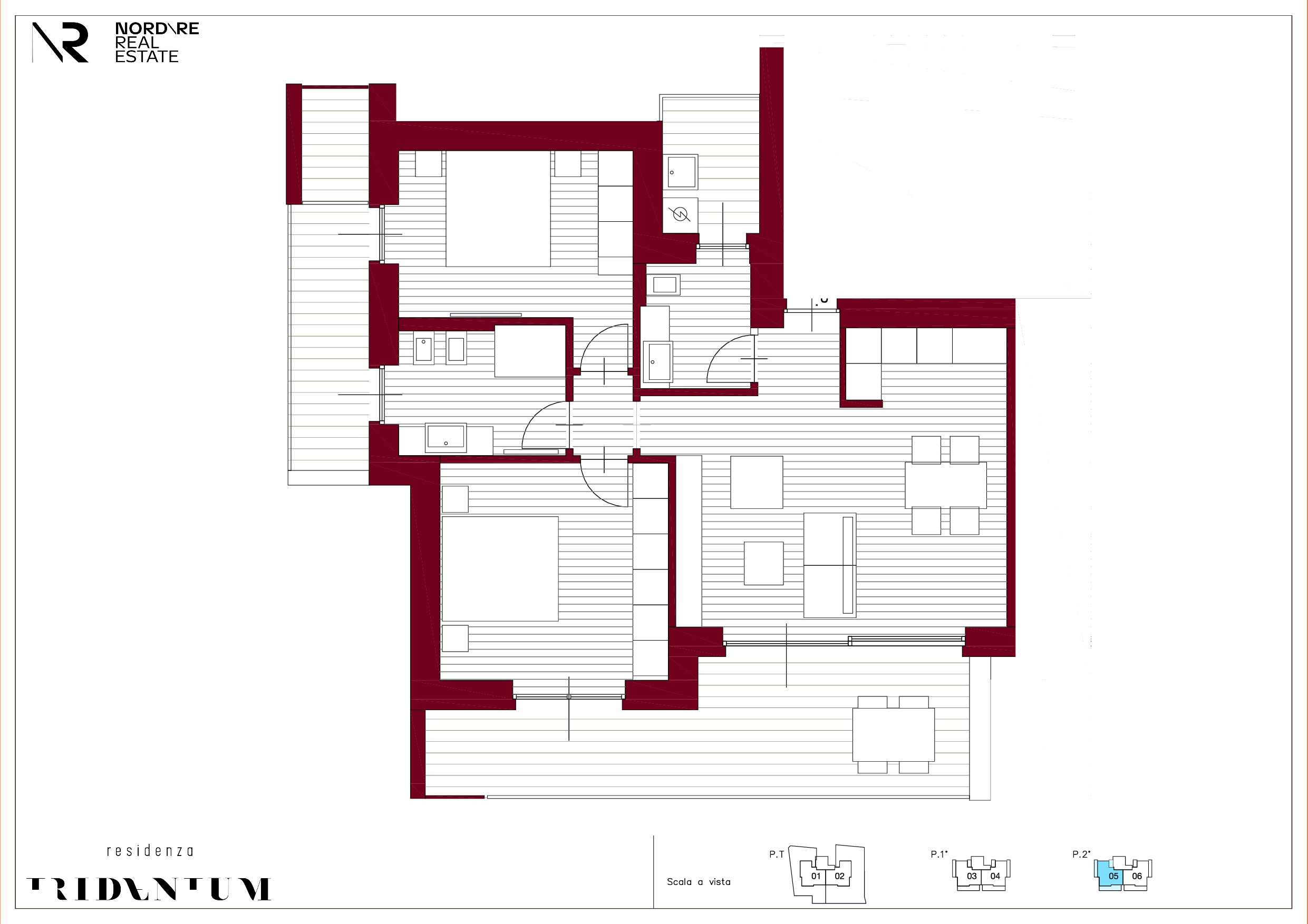Residenza Tridentum - Trilocale al secondo e ultimo piano con terrazzo